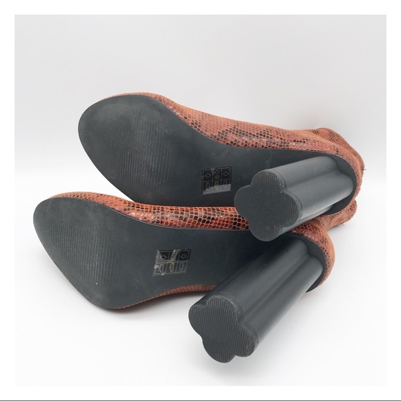 Asos Eliza Heeled Sock Boots in Snake Size 6.5 US - Picture 11 of 12